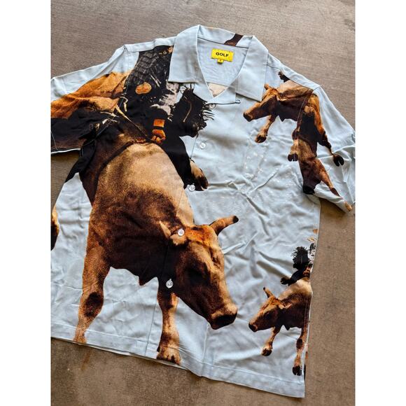 BRAND NEW Golf Wang Blue Cowboy Button Down Size Small Tyler The Creator - Picture 7 of 10